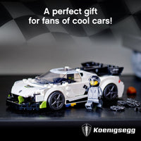 Thumbnail for LEGO Speed Champions Koenigsegg Jesko 76900 Racing Sports Car Toy with Driver Minifigure, Racer Model Set for Kids