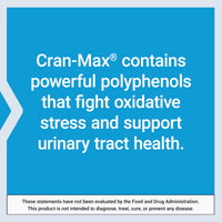 Thumbnail for Life Extension Cran-Max®, 500 mg, Cranberry Whole Fruit Concentrate, Promotes Urinary Tract Health with Powerful antioxidants, Gluten-Free, Vegetarian, Non-GMO, 60 Capsules