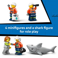 Thumbnail for LEGO City Coast Guard Helicopter Building Toy for Kids - Pretend Play Emergency Response Set for Boys & Girls, Ages 7+ - Includes 4 Minifigures, Shark, & Rescue Pod - Gift Idea for Birthdays - 60503