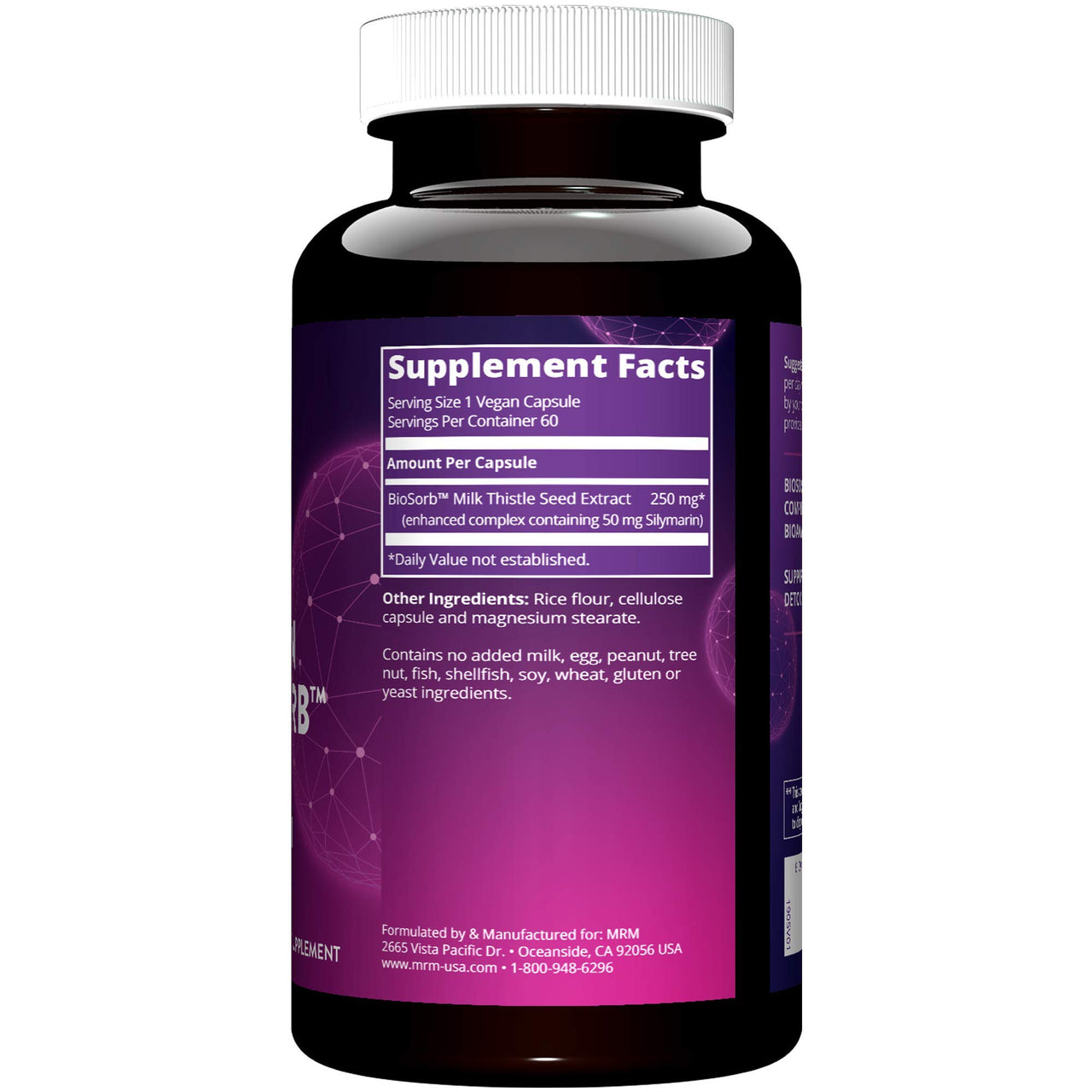 MRM Nutrition Silymarin with Biosorbâ„¢ | Highly absorbable | Antioxidant | Gluten-Free + Vegan | 60 Servings