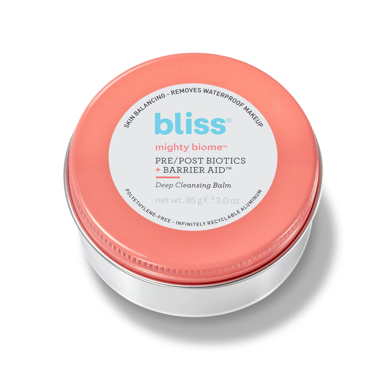 Bliss Mighty Biome Deep Cleansing Balm - 3.0 Oz - Dissovlves Waterproof Makeup & Impurities - Pre/Post Biotics + Barrier Aid - Antioxidants Balance Skin Barrier - Clean - Vegan