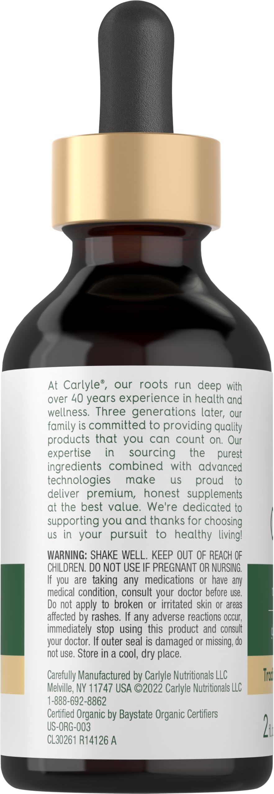Carlyle Organic Oil of Oregano Liquid Drops | 2 fl oz | Vegan Herbal Supplement | Non-GMO, Gluten Free