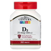 Thumbnail for 21st Century D 1000 IU Tablets, 300 Count