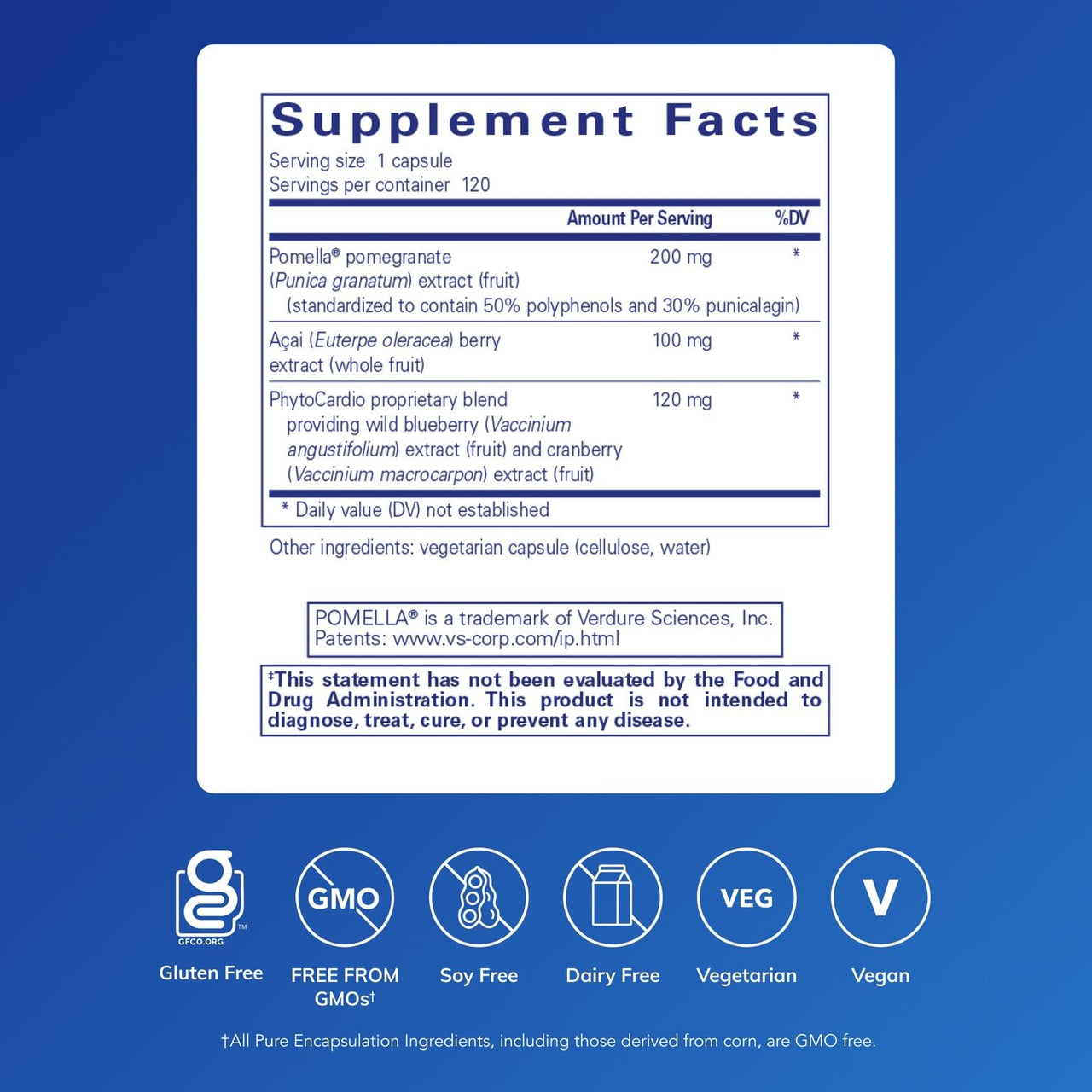 Pure Encapsulations Pomegranate Plus | Antioxidant Support for Vascular and Cellular Health* | 120 Capsules