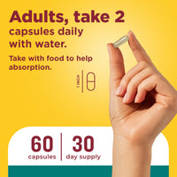 Thumbnail for Nature Made Ashwagandha KSM 66 + Reishi Mushroom Capsules, Stress Relief Blend Ashwagandha and Mushroom Supplement, 60 Capsules, 30 Day Supply