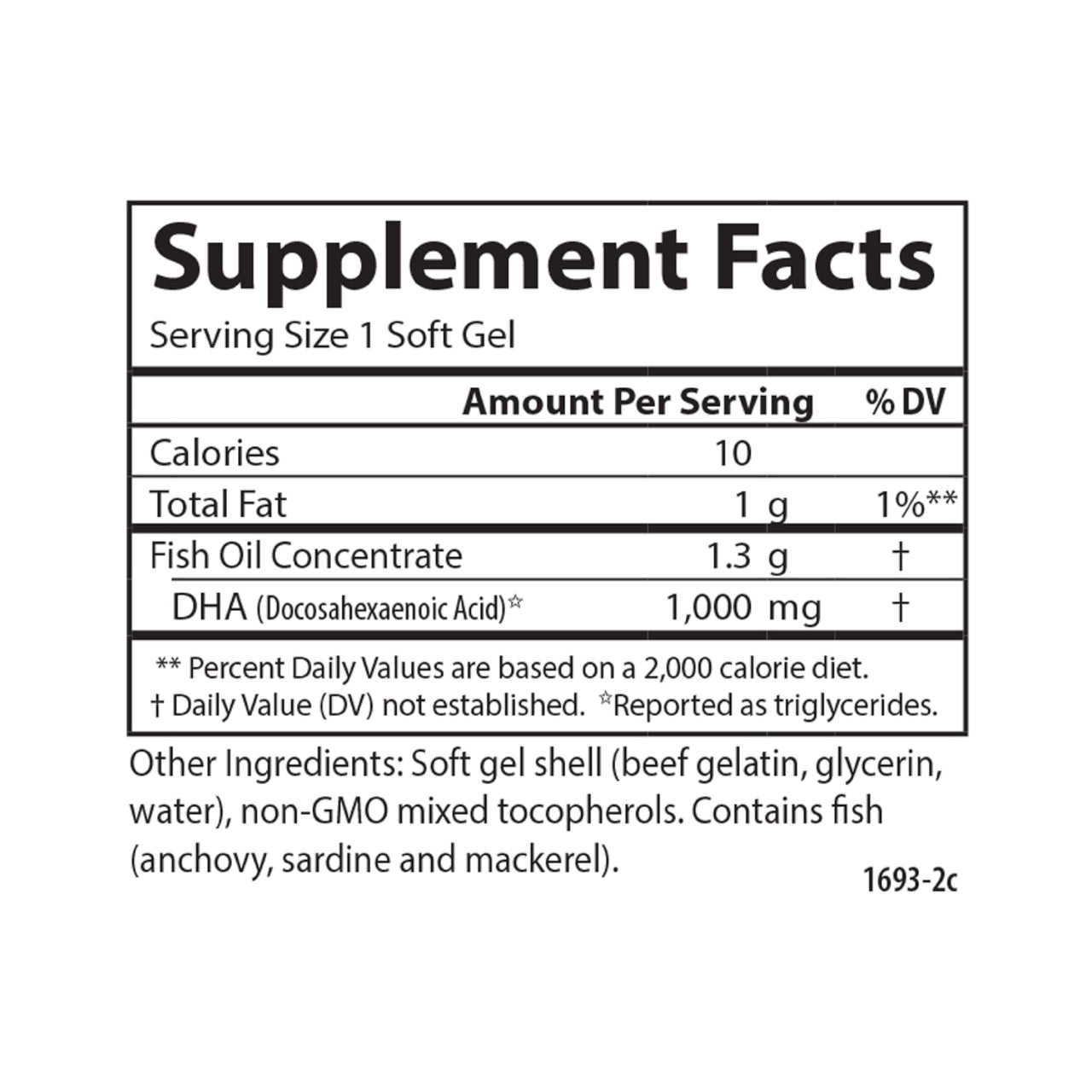 Carlson - Elite DHA Gems, 1000 mg DHA, Wild Caught, Sustainably Sourced, Brain Function & Healthy Vision, 120 Softgels
