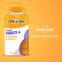 Thumbnail for ONE A DAY Teen Multi+ Immunity Defense Vitamins, Multivitamin Gummies With Boost of Immunity Support with Vitamins A, C, D, E, Selenium & Zinc, 120 Count