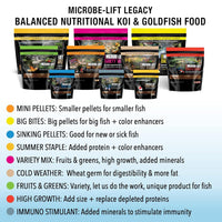 Thumbnail for MICROBE-LIFT MLLWGMD Cold Weather Floating Fish Food Pellets with Wheat Germ for Ponds, Water Gardens, and Fountains, for Live Goldfish and Koi, 2.25 Pounds
