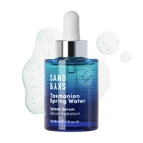 Sand & Sky Hyaluronic Acid Serum for Face - Hydrating Serum with Probiotics & Fermented Sea Kelp, Fine Line Reducing Face Serum, Plumps Skin & Smooths Wrinkles, 1 fl oz
