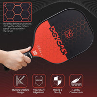 Thumbnail for YC DGYCASI Pickleball Paddles Set of 4, USAPA Approved Pickleball Set, 4 Carbon Fiber Pickleball Rackets, 3 Outdoor Balls, 3 Indoor Balls, 4 Replacement Grip, 1 Bag for Women and Men