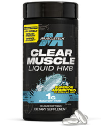 Thumbnail for Muscletech HMB Supplements 1000mg, Clear Muscle (42 Liquid Softgels) - Highest Grade HMB for Lean Muscle & Recovery-HMB Free Acid Muscle Supplement-Help Decrease Muscle Breakdown - Packaging May Vary