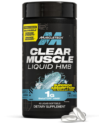 Image 1 of Muscletech HMB Supplements 1000mg, Clear Muscle (42 Liquid Softgels) - Highest Grade HMB for Lean Muscle & Recovery-HMB Free Acid Muscle Supplement-Help Decrease Muscle Breakdown - Packaging May Vary