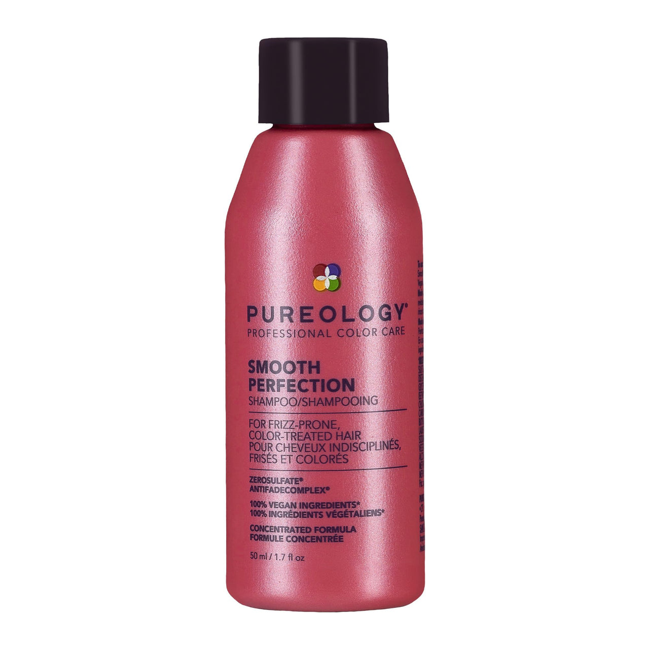 Pureology Smooth Perfection Shampoo - For Frizzy and Color Treated Hair, Smooths Hair & Controls Frizz, Sulfate-Free & Vegan, 1.7 Fl Oz