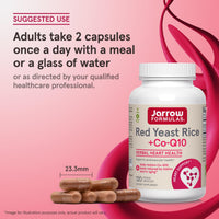 Thumbnail for Jarrow Formulas Red Yeast Rice 1200 mg & CoQ10 100 mg Per Serving - 120 Veggie Caps, 60 Servings - Herbal Heart Health Dietary Supplement - Supports Cardiovascular & Cellular Health - Vegan