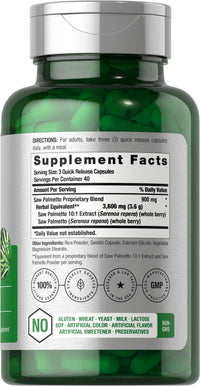 Thumbnail for Horbäach Saw Palmetto Extract | 120 Capsules | Non-GMO and Gluten Free Formula | from Saw Palmetto Berries