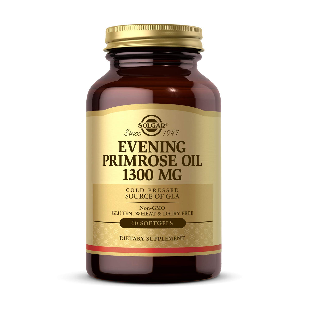Solgar Evening Primrose Oil 1300 mg, 60 Softgels - Promotes Healthy Skin - Nutritional Support for Women - Non-GMO, Gluten Free, Dairy Free - 60 Servings