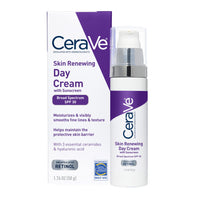Thumbnail for CeraVe Anti-Aging Face Cream SPF 30, Anti-Wrinkle Retinol Cream with Hyaluronic Acid and Ceramides, 1.76 oz