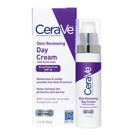 Thumbnail for CeraVe Anti-Aging Face Cream SPF 30, Anti-Wrinkle Retinol Cream with Hyaluronic Acid and Ceramides, 1.76 oz