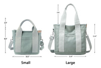 Thumbnail for Small Tote Bag with Zipper Tote Bag for Women Canvas Crossbody Bag Shoulder Bag Satchel Hobo Bag Messenger Bag 2025