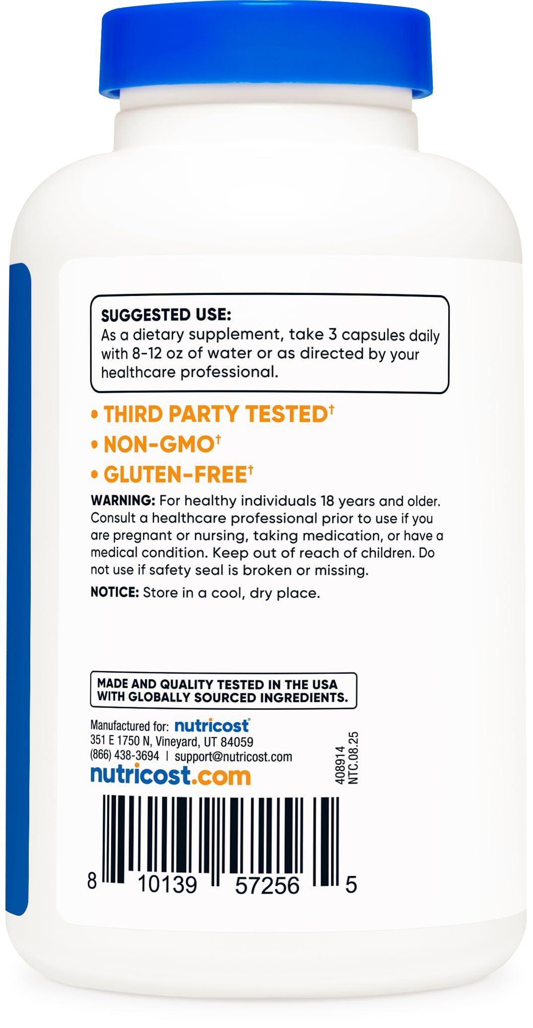 Nutricost Dandelion Extract 180 Capsules for 60 Servings Per Bottle - Vegan, GMO Free and Gluten Free