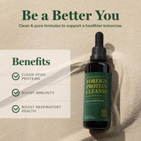 Thumbnail for Global Healing Center - Foreign Protein Cleanse (Spike Protein Detox) - Support Formula with Wormwood - Helps Detox for Immune Support - 2 Fl Oz