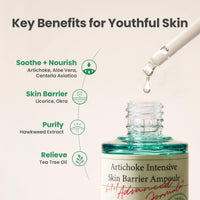 Thumbnail for AXIS-Y Artichoke Intensive Skin Barrier Ampoule - Hydrating & Soothing Serum with Centella Asiatica, Licorice & Aloe for Skin Irritation Treatment - Vegan Korean Skin Care - 1.01 fl. oz.