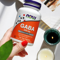 Thumbnail for NOW Gaba 500mg, 100 Veg Capsules