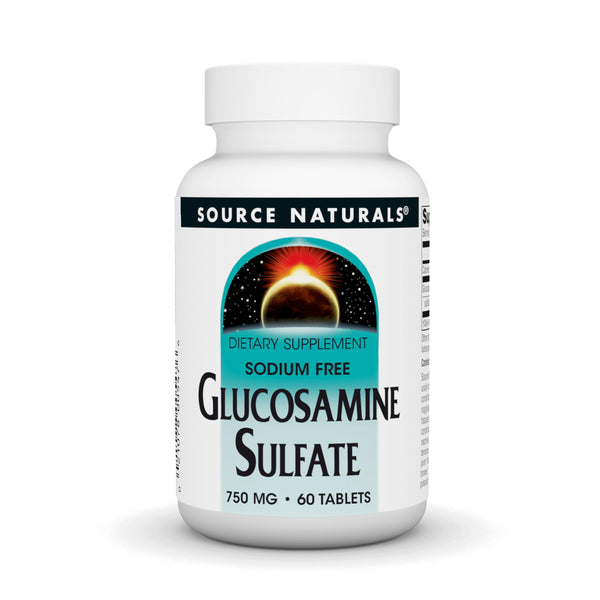 Source Naturals Glucosamine Sulfate, Sodium-Free 750 mg for Joint Support - 60 Tablets