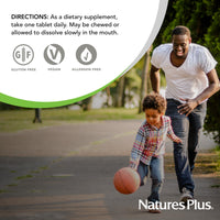 Thumbnail for NaturesPlus Chewable Iron, Cherry - 90 Tablets - Supports Natural Energy Production - High-Potency Supplement with Vitamin C & Herbs - 90 Servings
