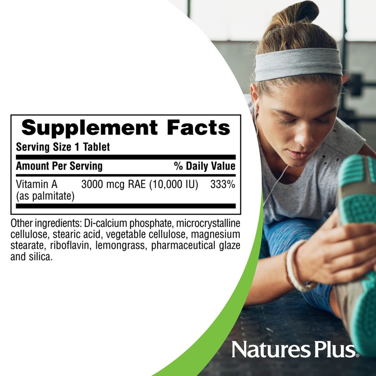 NaturesPlus Vitamin A 10,000 IU - 90 Water-Dispersible Tablets - Vision, Skin & Immune Health Support - 90 Servings