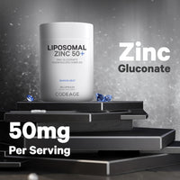 Thumbnail for Codeage Liposomal Zinc Supplement – 3 Month Supply – One Per Day - 50 mg Zinc Gluconate Vitamin Pills - Essential Mineral Supplements Liposomal Delivery Matrix - Vegan Non-GMO - 100 Capsules
