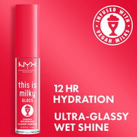 Thumbnail for NYX PROFESSIONAL MAKEUP This Is Milky Gloss, Lip Gloss with 12 Hour Hydration, Vegan - Cherry Milkshake (Cherry Pink)