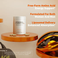 Thumbnail for Codeage Liposomal L-Carnitine+ Supplement - 500 mg L-Carnitine L-Tartrate per Serving - Free-Form Amino Acid - Carnitine - Liposomal Delivery - Vegan, Non-GMO, Gluten-Free - 90 Capsules