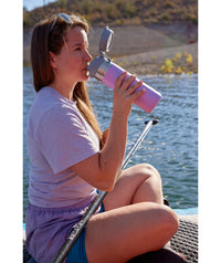 Thumbnail for Stanley Quick Flip GO Water Bottle 24 oz | Push Button Lid | Leakproof and Packable for Travel and Sports | Insulated Stainless Steel | BPA-Free | Frost
