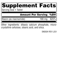 Thumbnail for Source Naturals Niacinamide B-3, Dietary Supplement - 100 mg- 250 Tablets