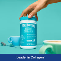 Thumbnail for Vital Proteins Marine Collagen Peptides Powder Supplement for Skin Hair Nail Joint - Hydrolyzed Collagen - 12g per Serving - 7.8 oz Canister