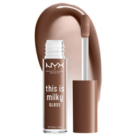 Thumbnail for NYX PROFESSIONAL MAKEUP This Is Milky Gloss, Vegan Lip Gloss, 12 Hour Hydration - Milk The Coco (Chocolate Brown)