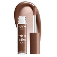 Thumbnail for NYX PROFESSIONAL MAKEUP This Is Milky Gloss, Vegan Lip Gloss, 12 Hour Hydration - Milk The Coco (Chocolate Brown)