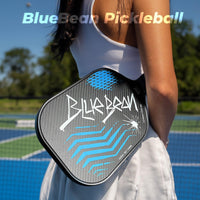 Thumbnail for Pickleball Paddles,USAPA,Carbon Fiber Pickleball Paddle with 16MM Polymer Honeycomb Core Provides Lighter Weight&Higher Grit&Spin,Engineered for Professional Players,BlueBean (Light Blue)