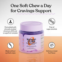 Thumbnail for Lemme Curb Cravings Soft Chews - Manage Appetite, Support Metabolism & Lean Body w/Clinically Studied Chromium, Gymnema & B12 for Healthy Weight Management, Mixed Berry, 30 Count (Month Supply)