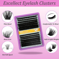 Thumbnail for C Curl Lash Clusters Extensions 280 Pcs Individual Eye lash Clusters 100D Cluster Eyelash Lashes Wispy Clusters Lashes Makeup at Home - DIY Lash Extension Kit for Self Application (9-18MM) Mix