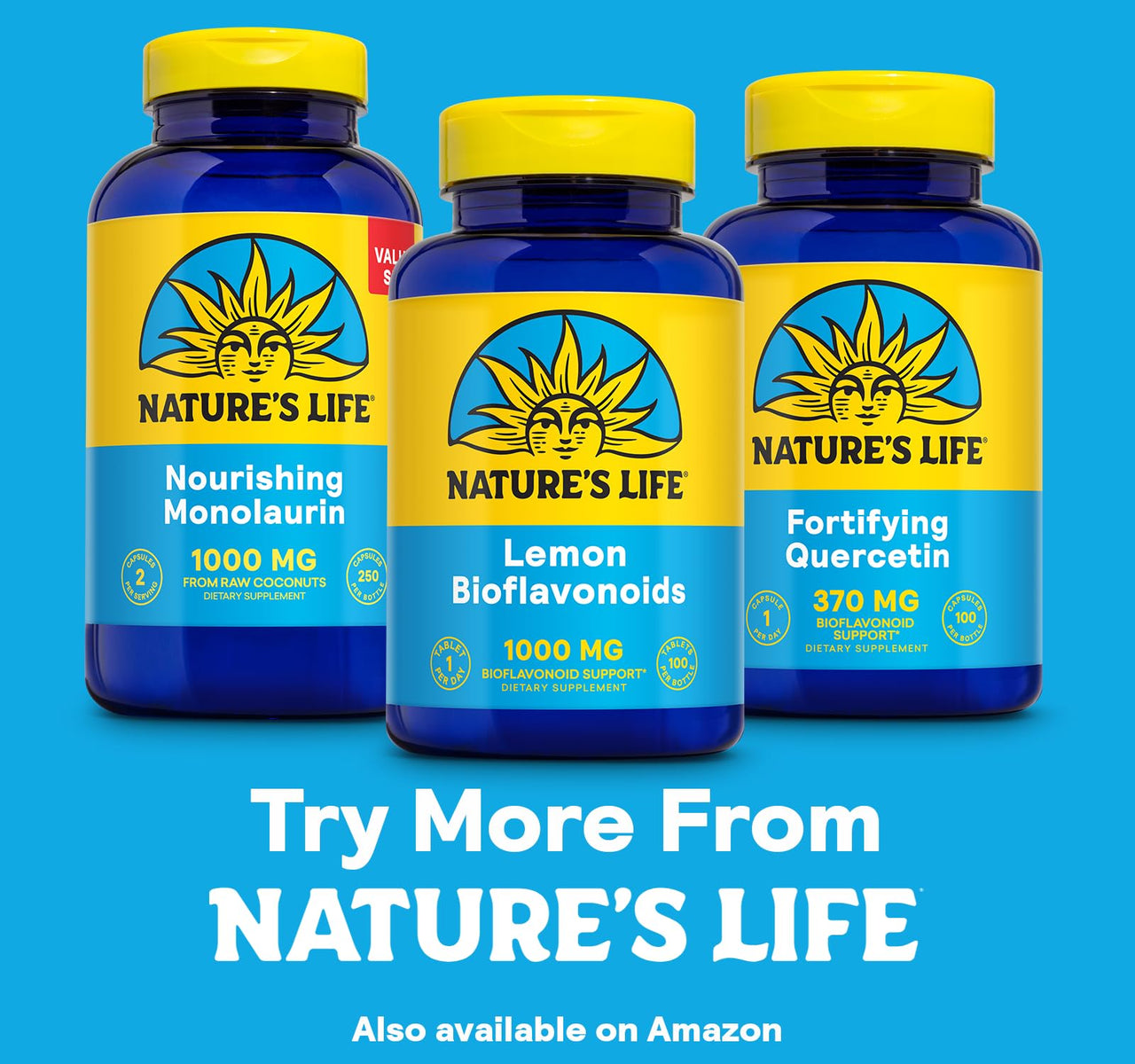 Nature's Life Lemon Bioflavonoids 1000mg - Citrus Bioflavonoids Supplement with Hesperidin and Rutin - Antioxidant and Cellular Support, Vitamin C Absorption - 60 Day Guarantee, 100 Serv, 100 Tablets