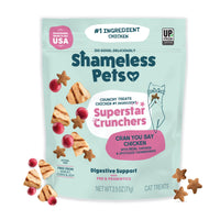 Thumbnail for Shameless Pets Crunchy Cat Treats - Kitty Treats for Cats with Digestive Support, Natural Kitten Treats with Real Chicken, Healthy Flavored Feline Snacks - Cran You Say Chicken, 1-Pk