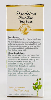 Thumbnail for Celebration Herbals - Organic Dandelion Root Raw Tea - Caffeine Free 24 Bags