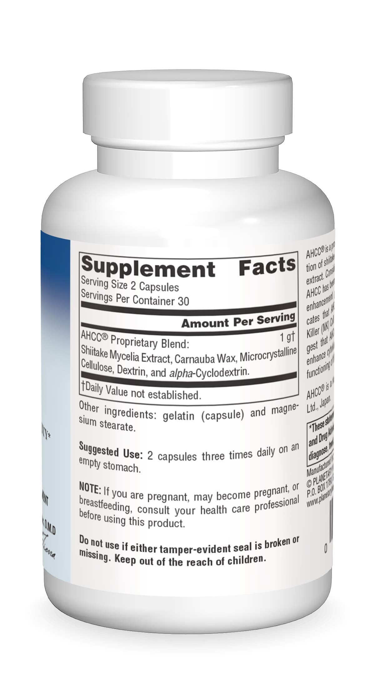 Planetary Herbals AHCC 500mg - 60 Capsules