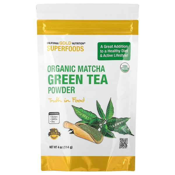 Image 1 of California Gold Nutrition Superfoods, Organic Matcha Green Tea Powder, 4 oz (114 g)