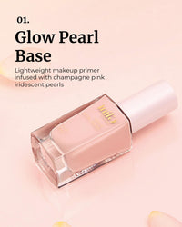 Thumbnail for GLINT Glow Pearl Base (30 ml/1.01 fl oz) Moisturizing Foundation Primer with a Radiant Champagne Pink Glow for a Natural, Luminous Complexion | Korean Skincare
