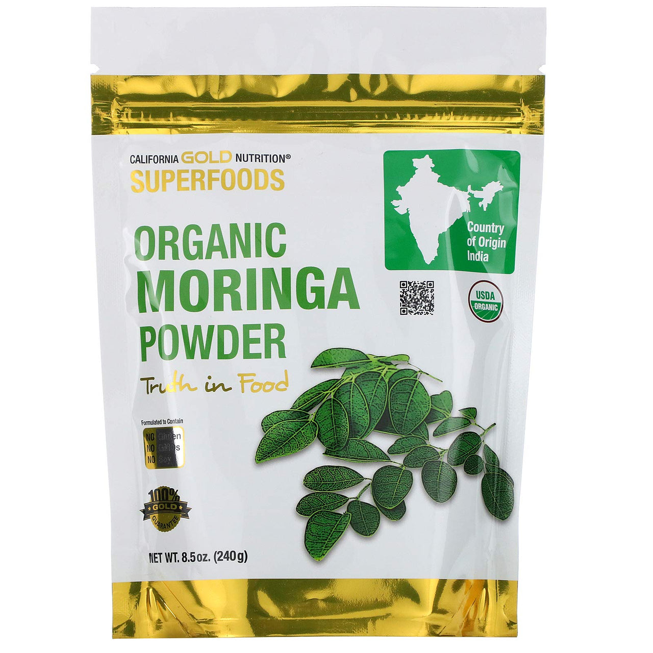 California Gold Nutrition Superfoods Organic Moringa Powder 8 5 oz 240 g