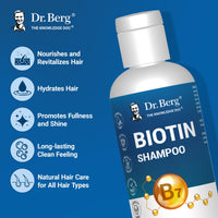 Thumbnail for Dr. Berg Biotin Shampoo for Men & Women (Improved High-Performance Formula) - Independently Tested & Certified Paraben- Sulfate- & Silicone-Free - Infused w/Biotin, Argan Oil & Botanicals - 8 Fl oz