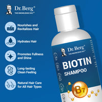Thumbnail for Dr. Berg Biotin Shampoo for Men & Women (Improved High-Performance Formula) - Independently Tested & Certified Paraben- Sulfate- & Silicone-Free - Infused w/Biotin, Argan Oil & Botanicals - 8 Fl oz